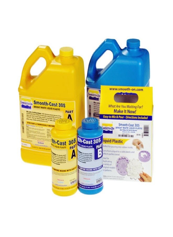 Smooth-On Smooth-Cast™ 305 Liquid Plastic Resin for Special Effects, & More, White - Pint Unit - Image 1